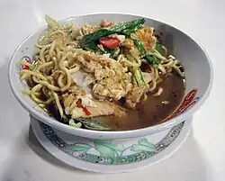Javanese-style mie rebus served in a warung in Java, Indonesia
