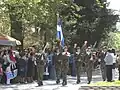 Military parade in Naousa on 15 April, in honour of the struggles during the revolution in 1822.