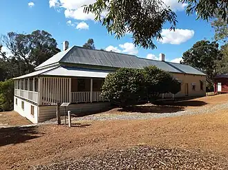 The heritage listed mill manager's residence in Jarrahdale