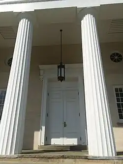 The portico with the Doric colonnade