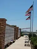 Columbarium Plaza – north wall showing Sections&nbsp;H&nbsp;&&nbsp;I
