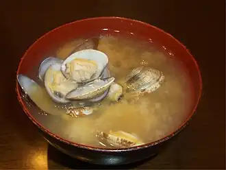 With asari clams