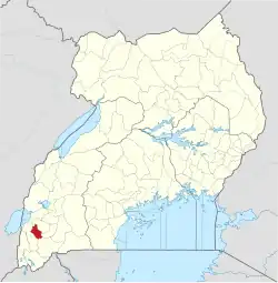 District location in Uganda