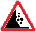 Falling rocks on the left