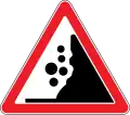 Falling rocks on the right