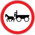 No animal-drawn vehicles