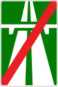 End of motorway
