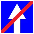 End of one-way traffic