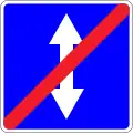 End of reversible traffic
