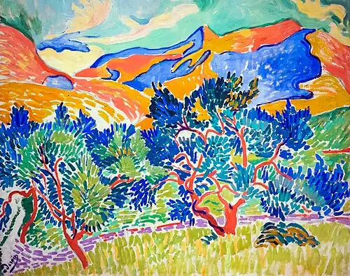 Mountains at Collioure, 1905, oil on canvas, 81.3 × 100.3 cm, National Gallery of Art