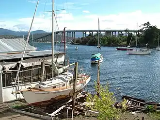 Montagu Bay, looking towards the Tasman Bridge