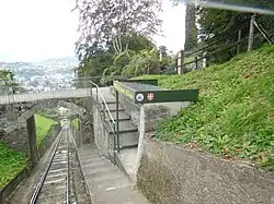 Intermediate stop Pazzallo paese at 455 m above sea level