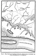 In the 1840s, Quitman permitted archeologist-antiquarian Montroville Wilson Dickeson to excavate ancient mounds located on his property; Dickeson drew this location map indicating key finds