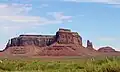 Southwest aspect. Eagle Rock Spire to left, Setting Hen to right.