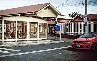 Old Station building and entrance to Platform 2, May 2022