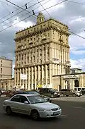 Rosenfeld's twin towers in Dorogomilovo, 1946 completion of 1938–1941 development plan