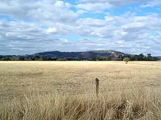 Mount Stradbroke and paddocks along Rassmussan Road, 2014