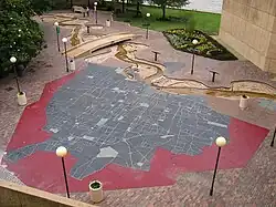 Map of Memphis in the Mississippi River Park