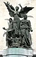 Charles van der Stappen (date unknown): Detail of the facade of the Royal Museum of Fine Arts of Belgium, Brussels.