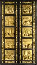 The Gates of Paradise from the Baptistry by Ghiberti