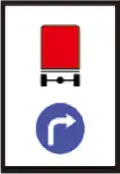135 Route for vehicles carrying dangerous goods (right)