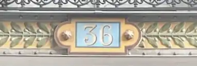 Distinctive brothel numbering at no. 36