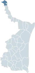 Location of the Municipality of Nuevo Laredo in Tamaulipas
