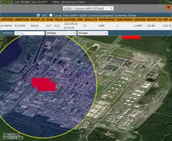 NASA's FIRMS detected fire on 14 September 2025 01:24:00 (UTC) at Kinef (The topmost detection is consistent with a refinery gas flare)