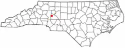 Location of Cleveland, North Carolina