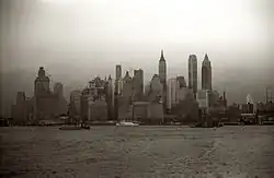 Image 29Lower Manhattan, as seen from a ferry, December 1941 (from History of New York City (1898–1945))