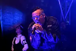 Thomas Rainer with Nachtmahr at Nocturnal Culture Night Festival, Deutzen, Germany 2014