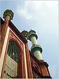 Closeup view of the entrance