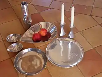 Samples of Nambé metalware designs