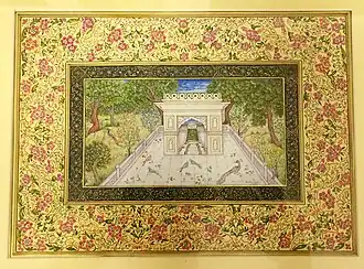 Miniature painting of the tomb of Abdul-Qādir Bedil