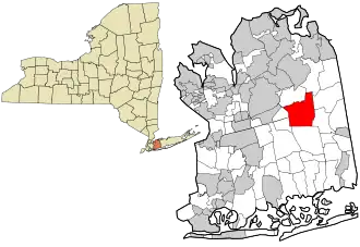 Location in Nassau County and the state of New York