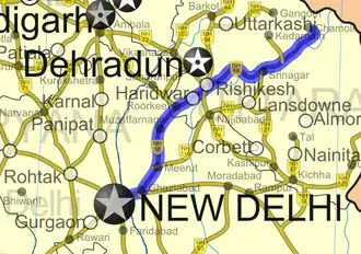 NH-58 passing through Muzaffarnagar