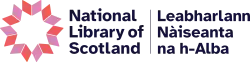 logo of the National Library of Scotland. It is an abstract representation of a book.