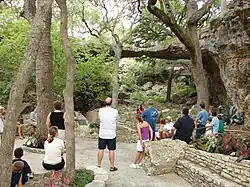The natural bridge outside the cave entrance