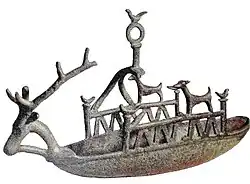 Bronze boat model, Nuragic civilization, Sardinia, c. 1000 BC