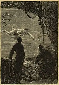 Diver appearing off Crete.