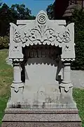 Edward B. Grubb grave marker (1867), Burlington, New Jersey, attributed to Frank Furness