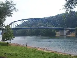 The new bridge standing alone in 2010.