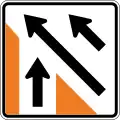 Lane management (lane joining traffic from the right)