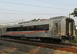 Passenger train using stainless steel metal