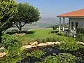 Garden in Ramot Naftali with the Hula Valley in the background
