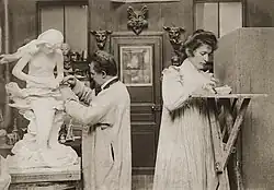 Niels Hansen Jacobsen and Anne Gabriele Rohde at the Cité fleurie.