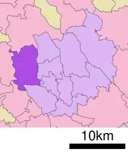 Location of Nishi-ku in Saitama