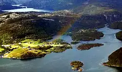 View of the village along the fjord