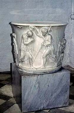 Baptismal font in Faaborg Church
