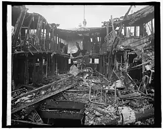 Inside the Newport News after the 1918 fire